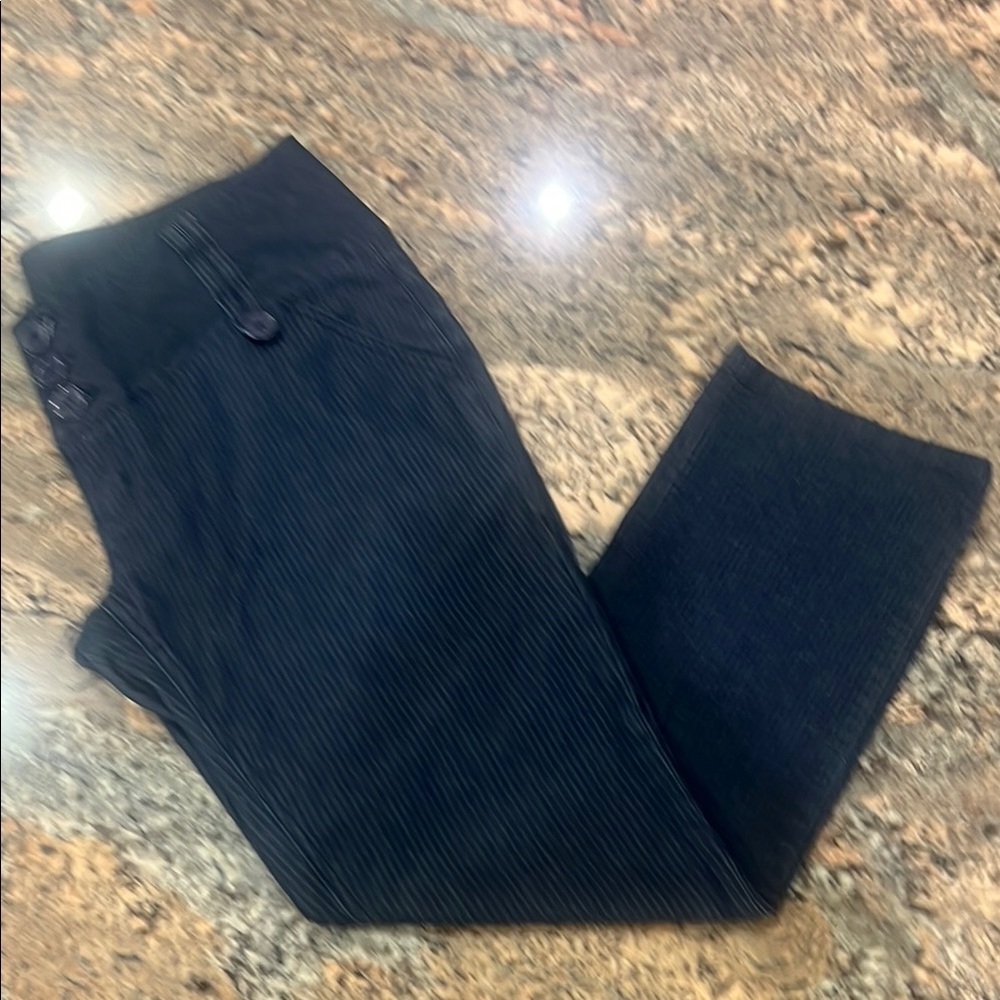 Charlotte Russe Navy Pinstripe Trousers